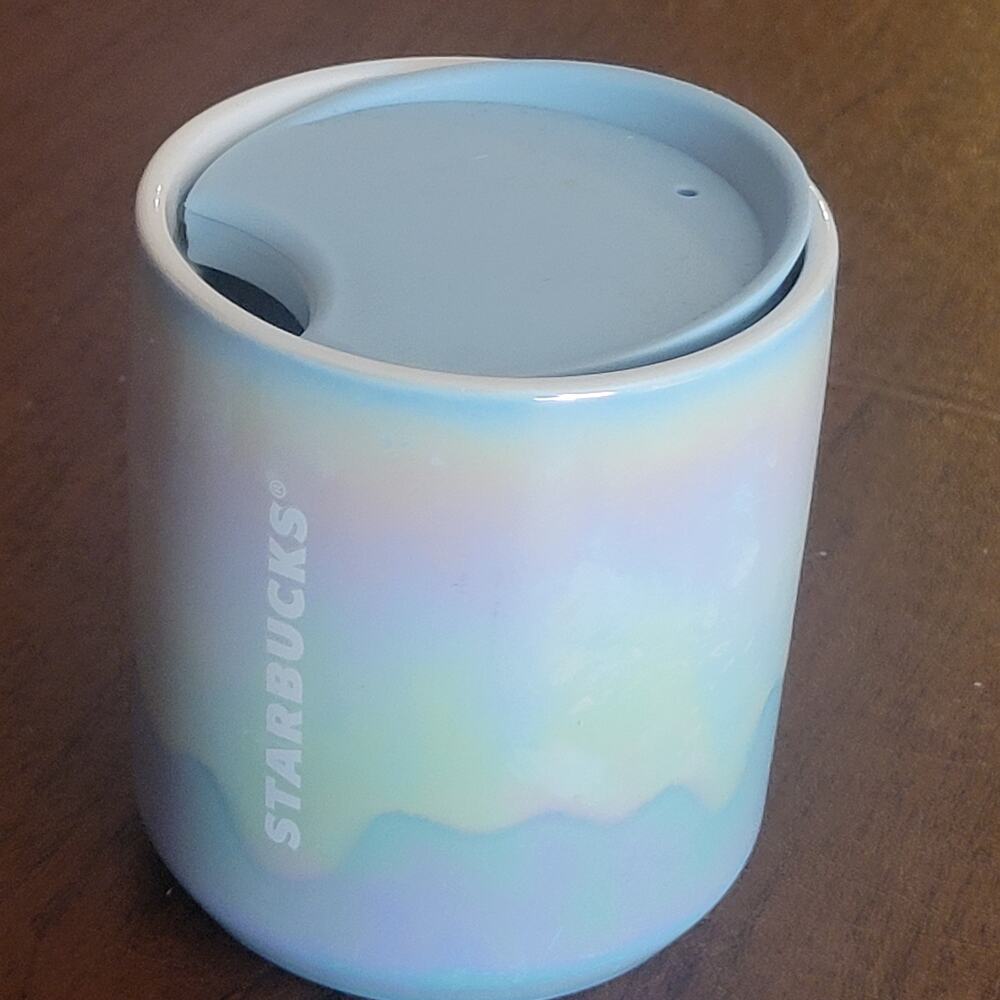 Starbucks Holiday 2023 Iridescent Blue Glacier Pearlized Gradient  Travel Mug